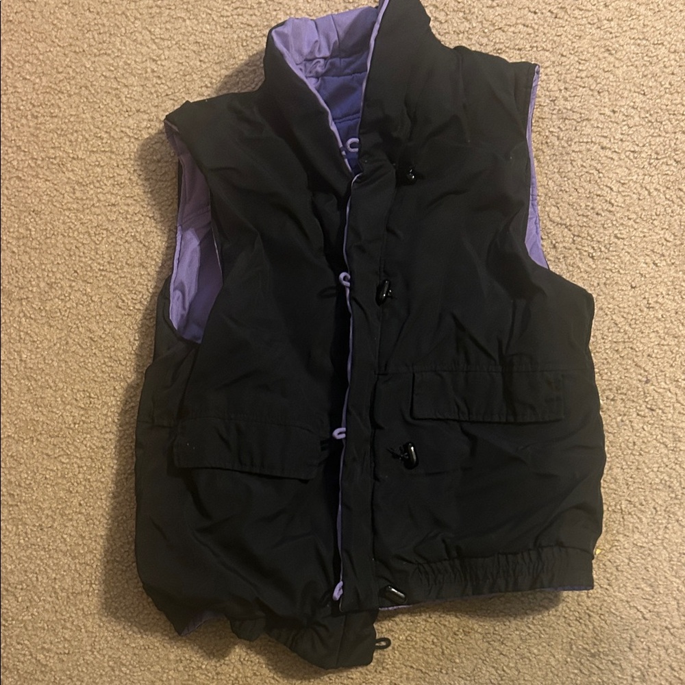Merona Men's Black and Purple Vest